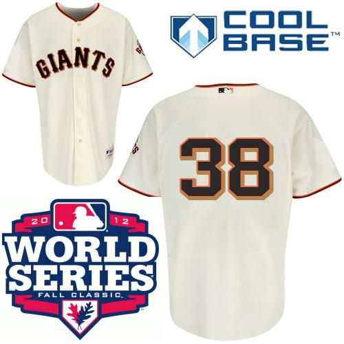 Cheap San Francisco Giants 38 Brian Wilson Cream Cool Base MLB Jersey W 2012 World Series Patch For Sale
