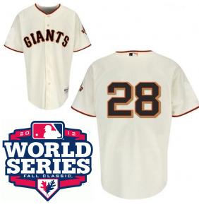 Cheap San Francisco Giants 28 Buster Posey Cream Cool Base MLB Jersey W 2012 World Series Patch For Sale