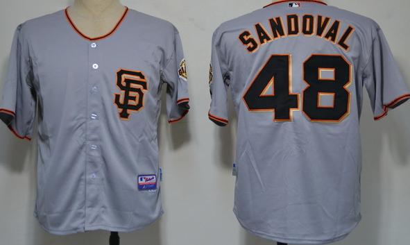 Cheap San Francisco Giants 48 Sandoval Grey Cool Base 2012 MLB Jerseys For Sale