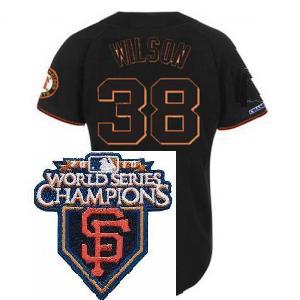 Cheap 2010 World Series Champions San Francisco Giants 38 Wilson Black Jersey For Sale