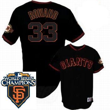 Cheap 2010 World Series Champions San Francisco Giants 33 Rowand Black Jersey For Sale