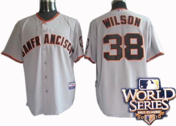 Cheap 2010 World Series San Francisco Giants 38 Wilson Grey Jersey For Sale