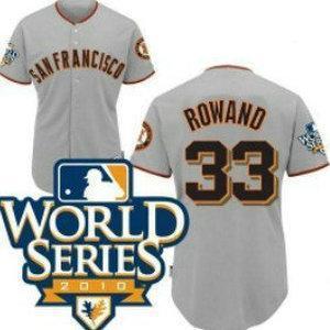 Cheap 2010 World Series San Francisco Giants 33 Rowand Grey Jersey For Sale