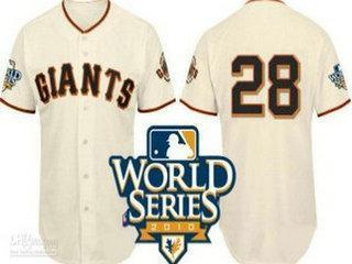 Cheap 2010 World Series San Francisco Giants 28 Posey Cream Jersey For Sale