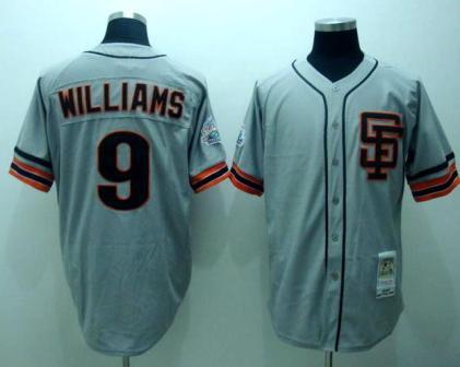 Cheap San Francisco Giants 9 Williams Grey M&N Jerseys For Sale