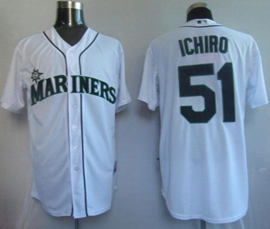 Cheap Seattle Mariners 51 Ichiro White MLB Jersey For Sale