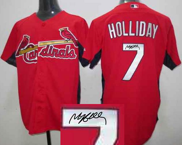 Cheap St. Louis Cardinals 7 Matt Holliday Red Sined MLB Baseball Jersey For Sale