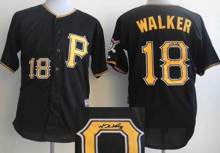 Cheap Pittsburgh Pirates 18 Walker Black Sined MLB Baseball Jersey For Sale