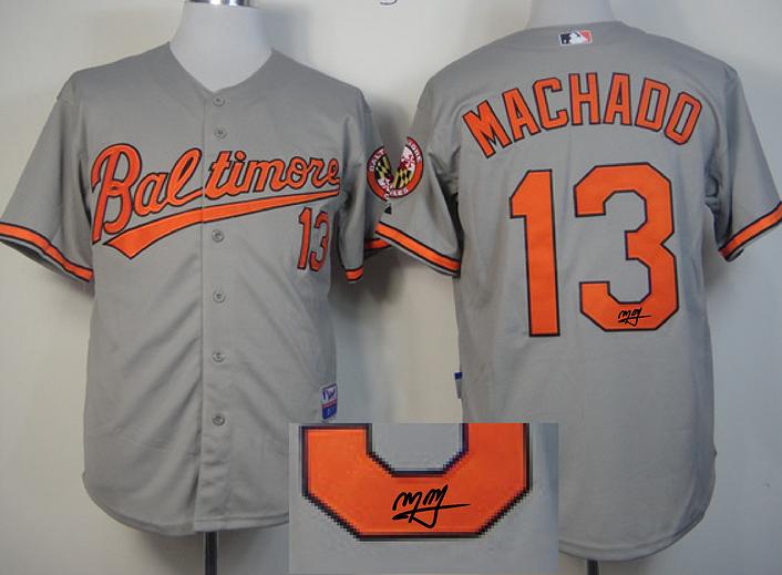 Cheap Baltimore Orioles 13 Manny Machado Grey Sined MLB Baseball Jersey For Sale