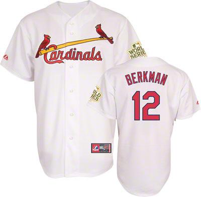 Cheap St.Louis Cardinals 12 Lance Berkman 2011 World Series Fall Classic White Jersey For Sale