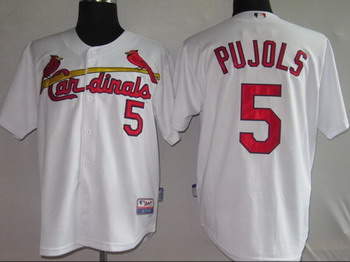 Cheap St.Louis Cardinals 5 pujols white Baseball Jerseys For Sale
