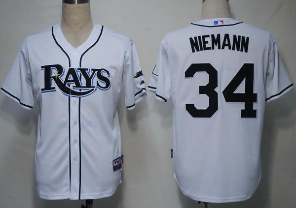 Cheap Tampa Bay Rays 34 Niemann White Cool Base MLB Jersey For Sale