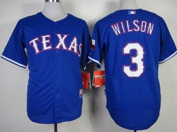 Cheap Texas Rangers 3 Russell Wilson Blue Cool Base MLB Jersey For Sale
