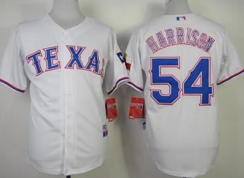 Cheap Texas Rangers 54 Matt Harrison White Cool Base MLB Jersey 2014 New Style For Sale