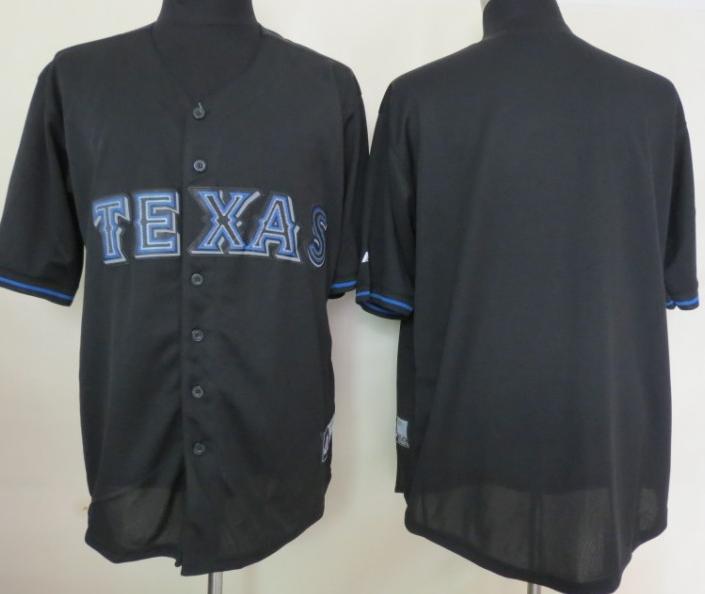 Cheap Texas Rangers Blank Black Fashion MLB Jerseys For Sale