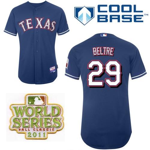 Cheap Texas Rangers 29 Adrian Beltre Blue 2011 World Series Fall Classic MLB Jerseys For Sale