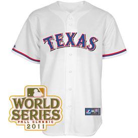 Cheap Texas Rangers Blank 2011 World Series Fall Classic White Jersey For Sale