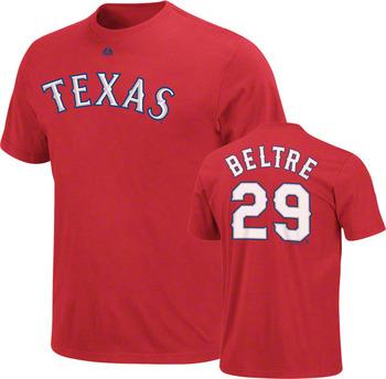 Cheap Texas Rangers 29 Adrian Red T-shirt For Sale