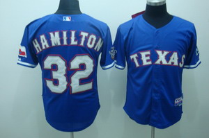 Cheap Texas Rangers 32 hamilton blue jerseys 2010 world cup For Sale
