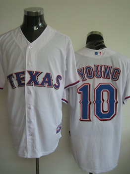 Cheap Texas Rangers 10 Michael Young White Jerseys For Sale