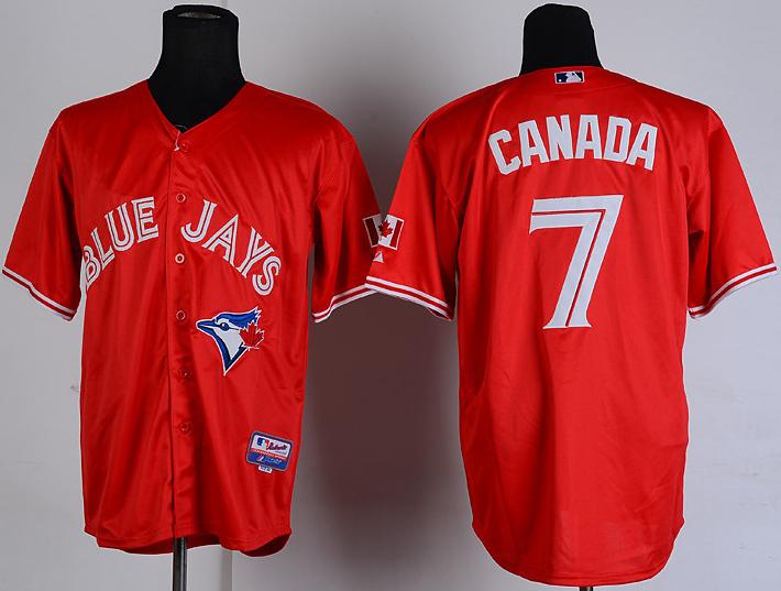 Cheap Toronto Blue Jays #7 Jose Reyes Canada Day Red MLB Jerseys For Sale