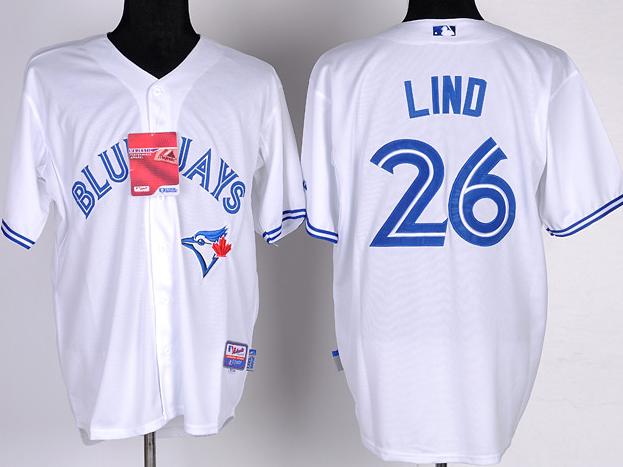 Cheap Toronto Blue Jays 26# Adam Lind White Cool Base MLB Jerseys For Sale