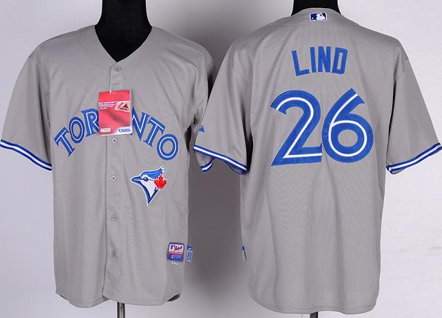 Cheap Toronto Blue Jays 26# Adam Lind Grey Cool Base MLB Jerseys For Sale
