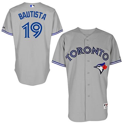 Toronto Blue Jays 19 Jose Bautista 2012 Grey MLB Jerseys