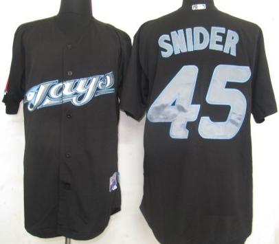 Cheap Toronto Blue Jays 45 Snider Black MLB Jersey For Sale