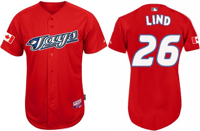 Cheap Toronto Blue Jays 26 Adam Lind Red Baseball Jersey For Sale