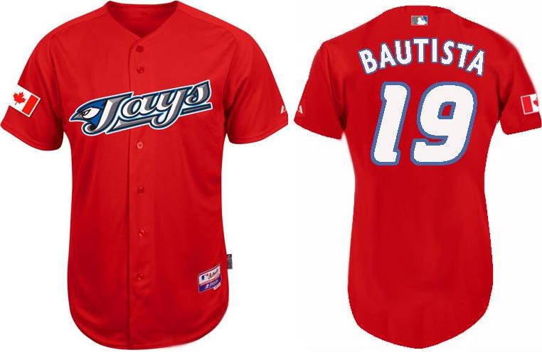 Cheap Toronto Blue Jays 19 Jose Bautista red jerseys For Sale