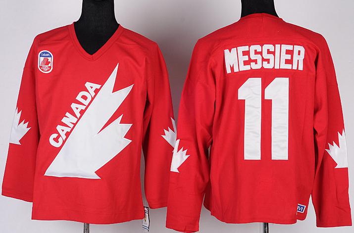 Cheap 1991 Canada Olympic #11 Messier Red Throwback NHL Jerseys For Sale