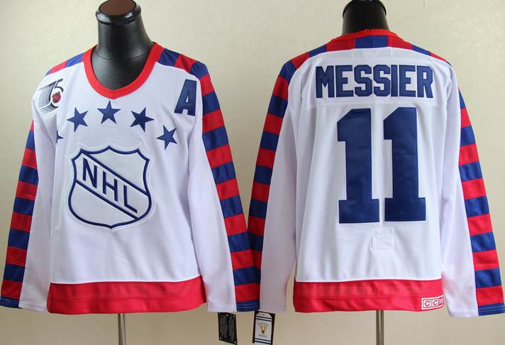 Cheap Edmonton Oilers #11 Mark Messier White CCM 75Th All Star NHL Jerseys For Sale