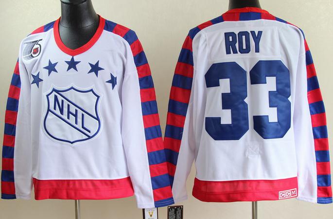 Cheap treal Canadiens #33 Patrick Roy White CCM 75Th All Star NHL Jerseys For Sale