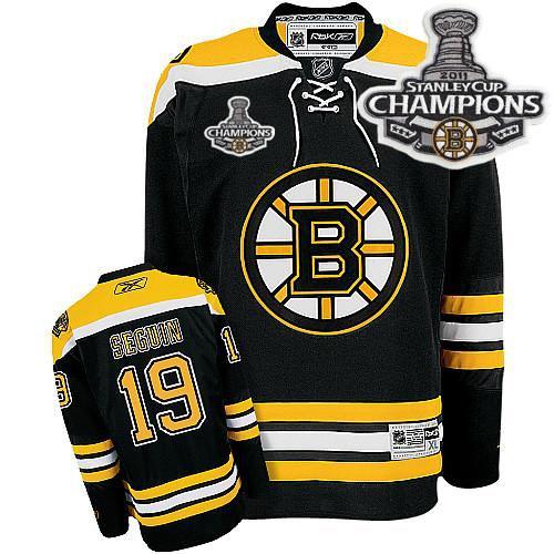 Cheap Boston Bruins 19 Tyler Seguin Black 2011 Stanley Cup Champions NHL Jersey For Sale