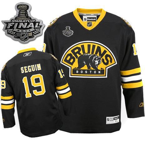 Cheap Boston Bruins 19 Tyler Seguin 2011 Stanley Cup 3rd black Jersey For Sale
