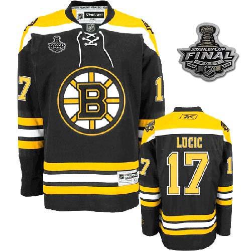Cheap Boston Bruins 17 Milan Lucic 2011 Stanley Cup Black Jersey For Sale