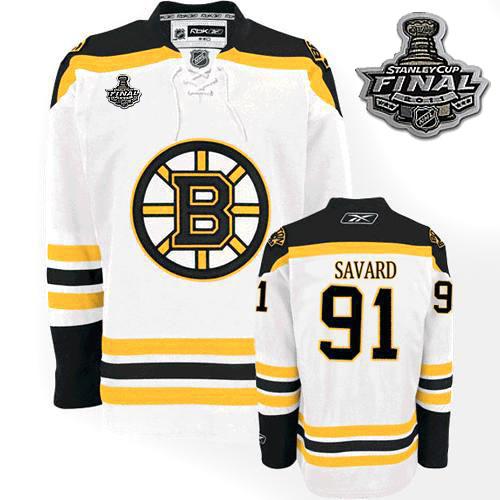 Cheap Boston Bruins 91 Savard 2011 Stanley Cup White Jersey For Sale