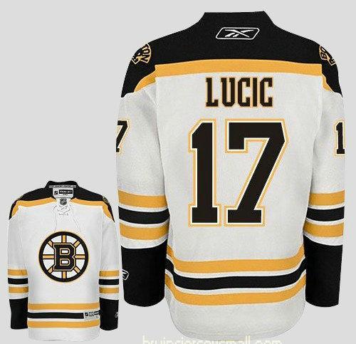 Boston Bruins 17 Lucic White Jersey