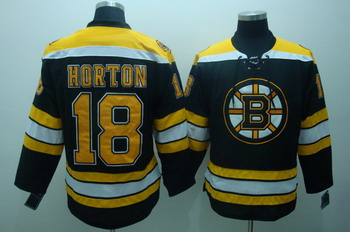 Cheap Boston Bruins 18 Nathan Horton Black Jerseys For Sale