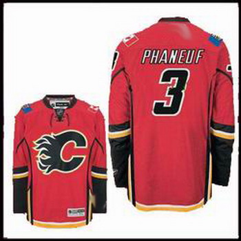 Calgary Flames 3 PHANEU red Jersey