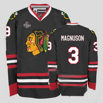 Cheap Chicago Blackhawks 3 Keith Magnuson black Jersey Stanley Cup For Sale