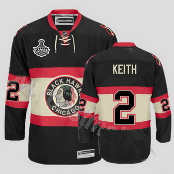 Cheap Chicago Blackhawks 2 Duncan Keith Stitched Black New Third Jersey with Stanley Cup Finals Patch For Sale