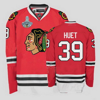 Cheap Chicago Blackhawks 39 Cristobal Huet Red Jersey Champions Cup Patch For Sale