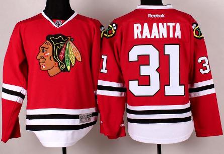 Cheap Chicago Blackhawks 31 Antti Raanta Red Hockey NHL Jerseys For Sale