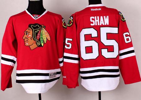 Chicago Blackhawks 65 Andrew Shaw Red Hockey NHL Jerseys