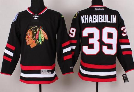 Cheap Chicago Blackhawks 39 Nikolai Khabibulin Black 2014 Stadium Series NHL Jersey For Sale