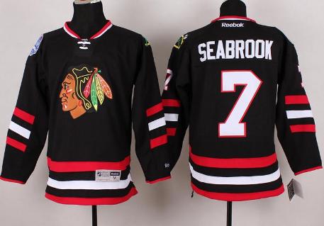 Cheap Chicago Blackhawks 7 Brent Seabrook Black 2014 Stadium Series NHL Jersey For Sale