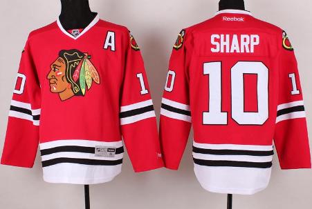 Cheap Chicago Blackhawks 10 Patrick Sharp Red NHL Jersey A PATCH For Sale