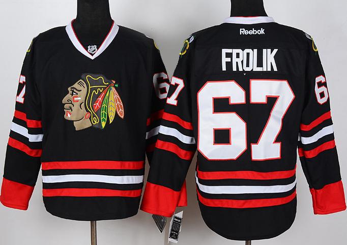 Chicago Blackhawks 67 Michael Frolik Black NHL Jerseys